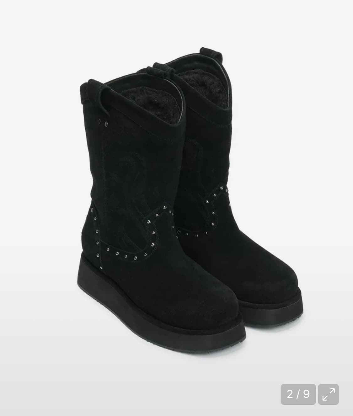 이크닉 오도어 WESTERN FUR BOOTS/BLACK 240사이즈 상품이미지2