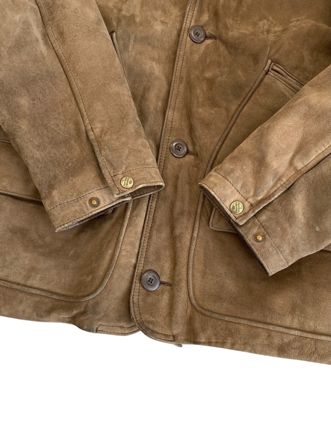 8-90's 쉐비뇽 소가죽 헌팅 자켓 상품이미지6