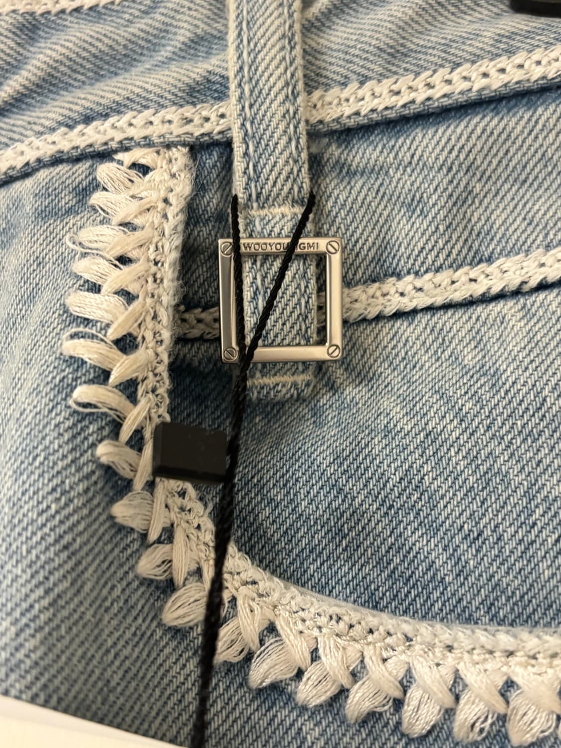 우영미 25SS 블루 크로셰 데님 팬츠 48 상품이미지3