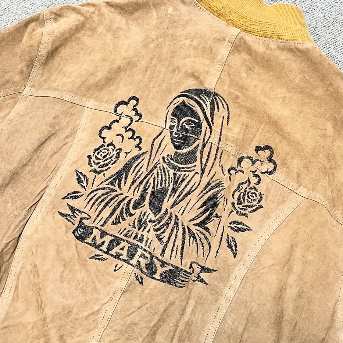 마리아 자수 빈티지 스웨이드 자켓 상품이미지1