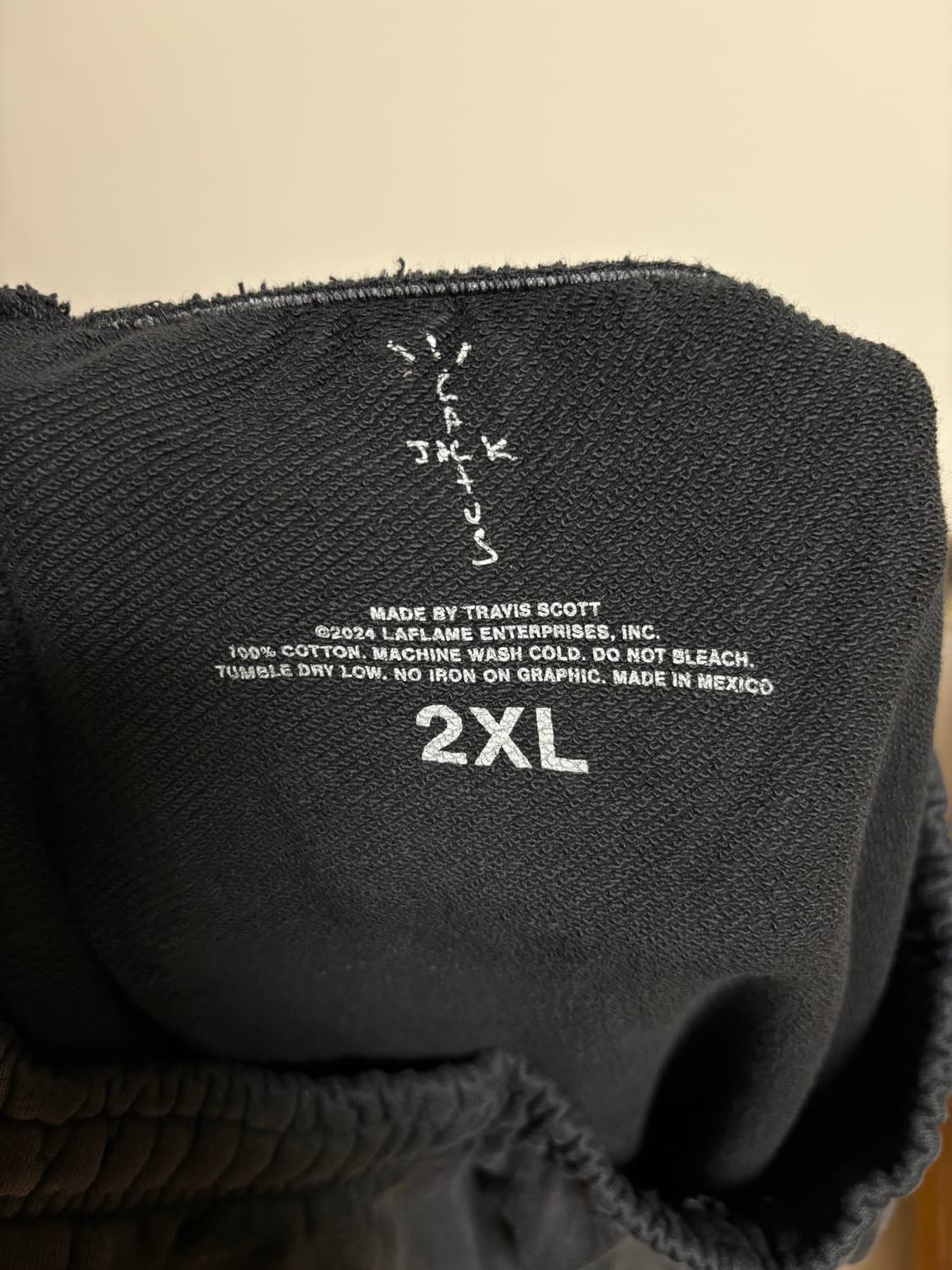 [XXL] 트래비스 스캇 유토피아 플레임 스웨트팬츠 블랙 새제품 상품이미지3