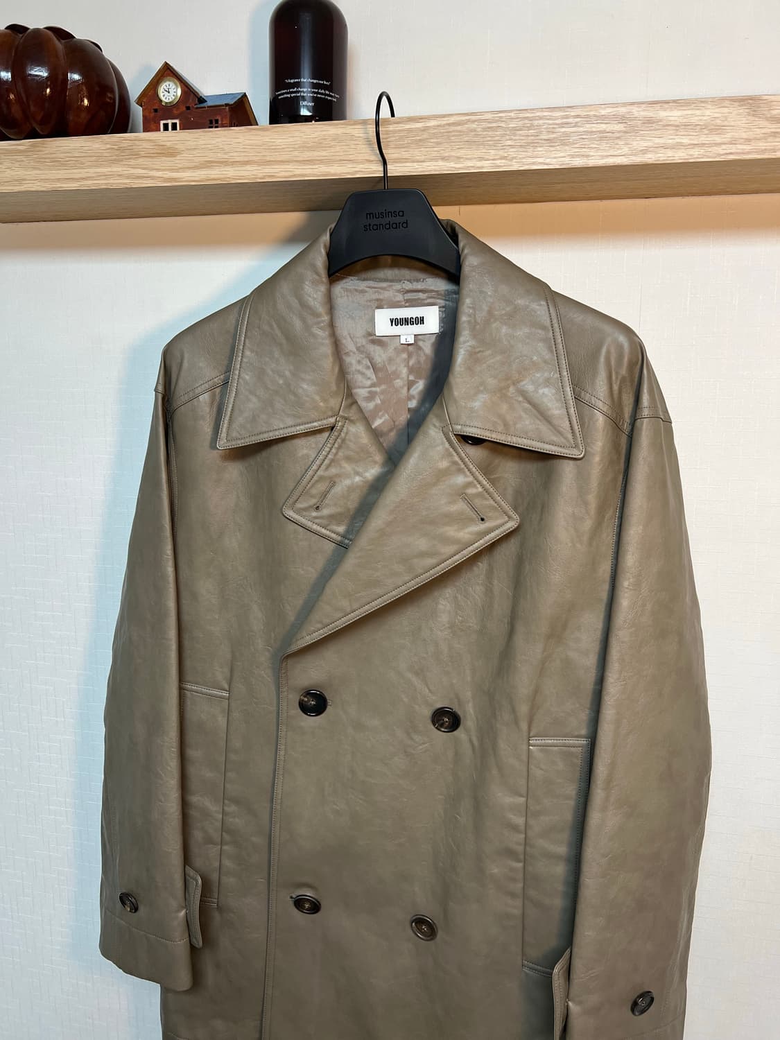 영오 레더 피코트 상품이미지3