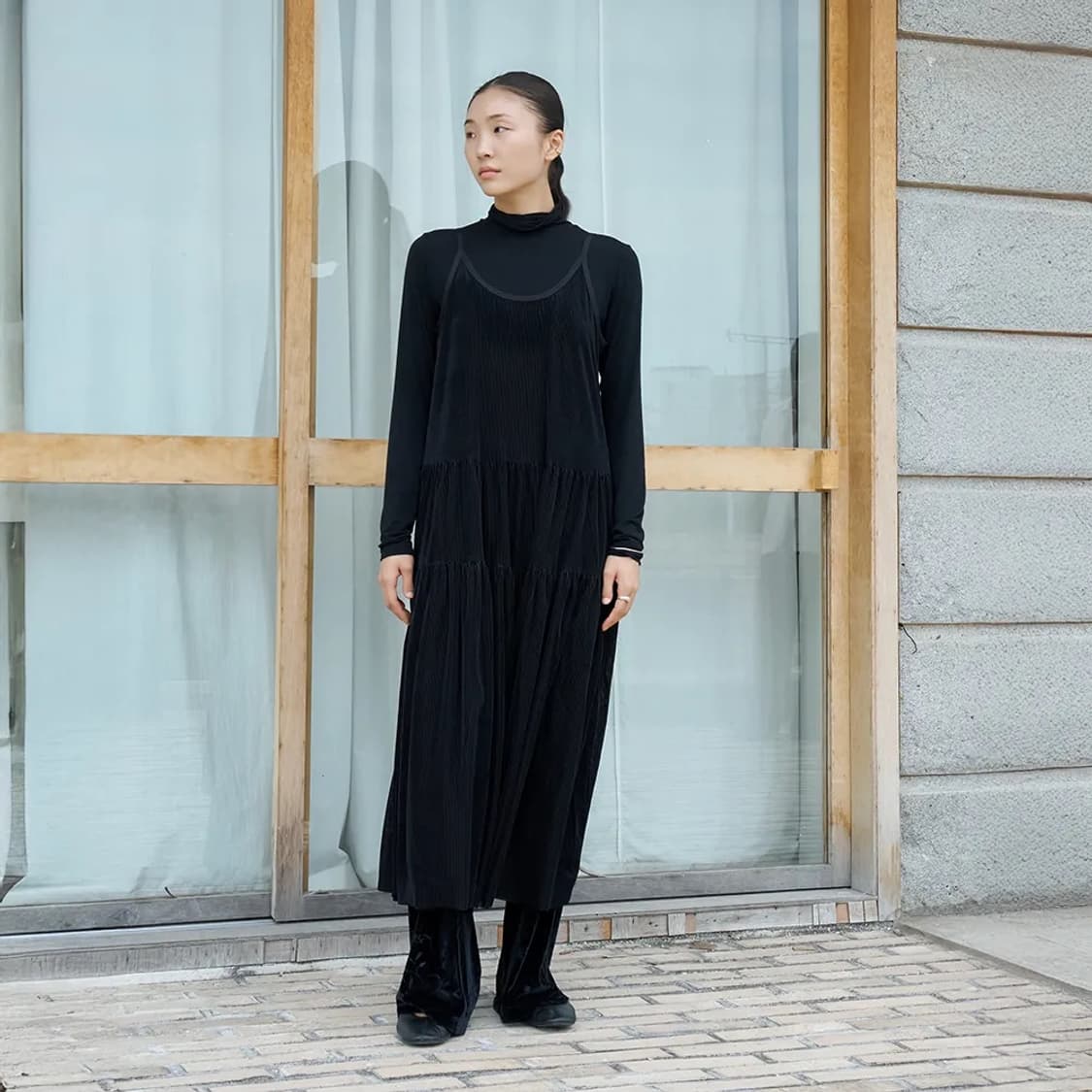 [새상품]코르뷔 원피스 ribbon-binding tiered dress 상품이미지1