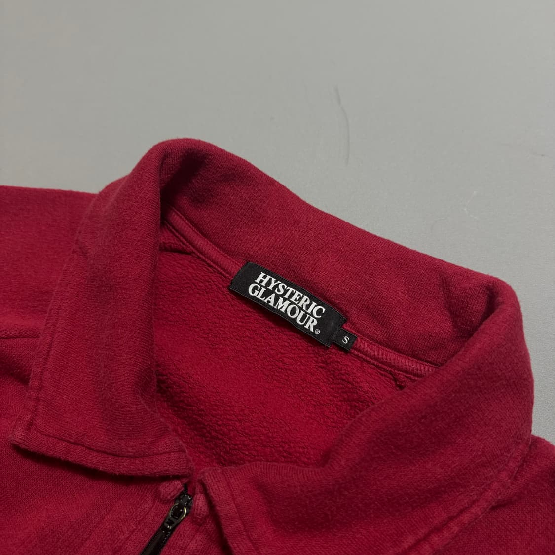 히스테릭글래머 레드컬러 히스테릭걸 박스 로고 코튼 스웨트 집업 자켓 상품이미지3