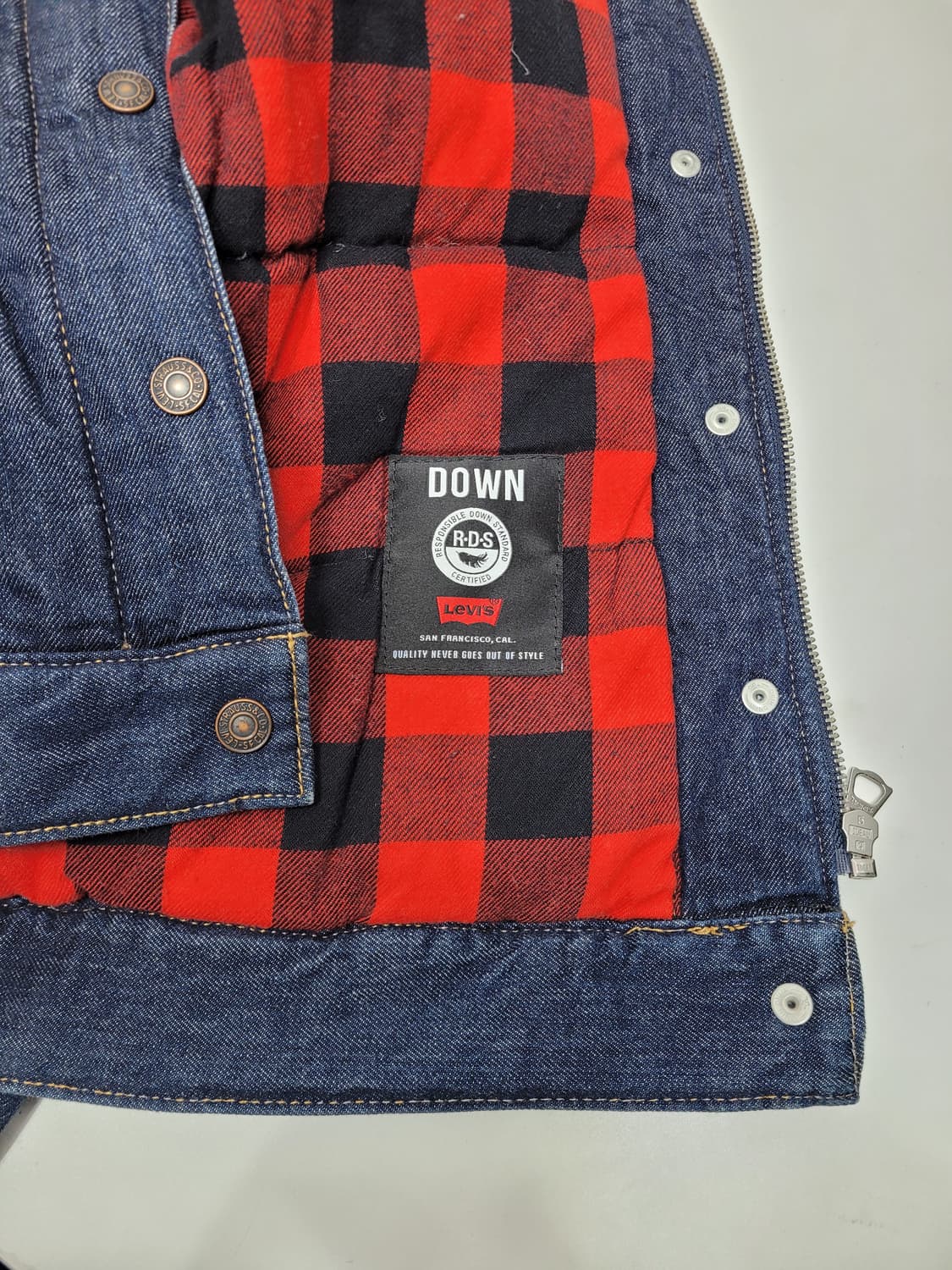 (새상품급) LEVI'S 리바이스 양털 구스 다운 청자켓 / 여 S
 상품이미지6