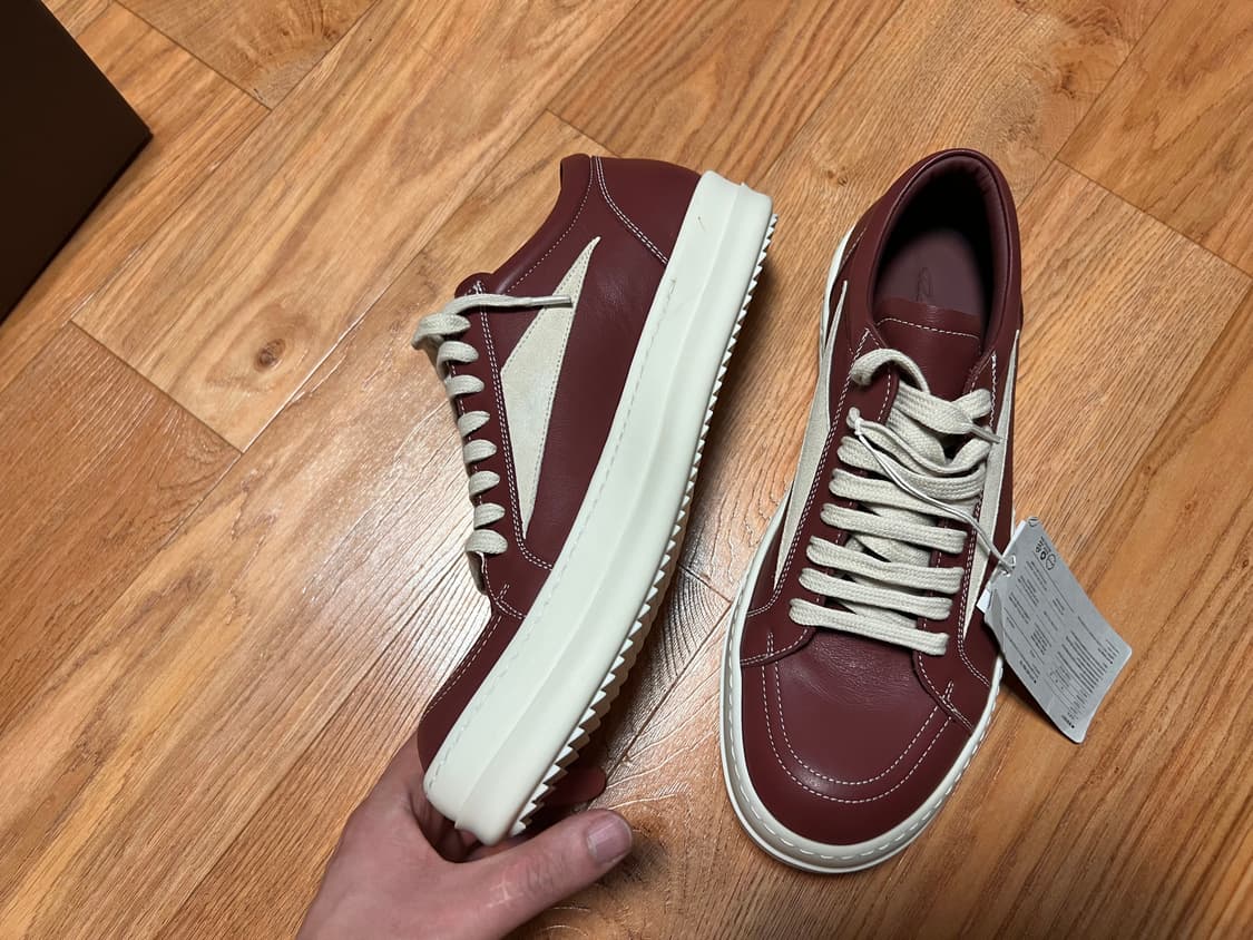 릭오웬스 빈티지 스니커즈 릭반스 레드 로즈우드 상품이미지7