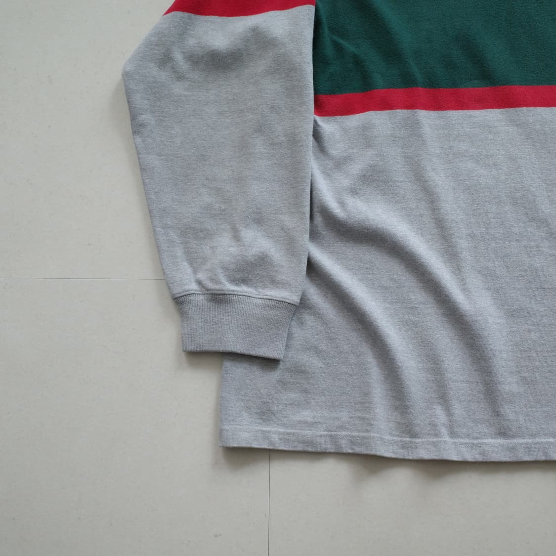 90s 폴로 랄프로렌 배색 스트라이프 럭비셔츠 (XL)  상품이미지5