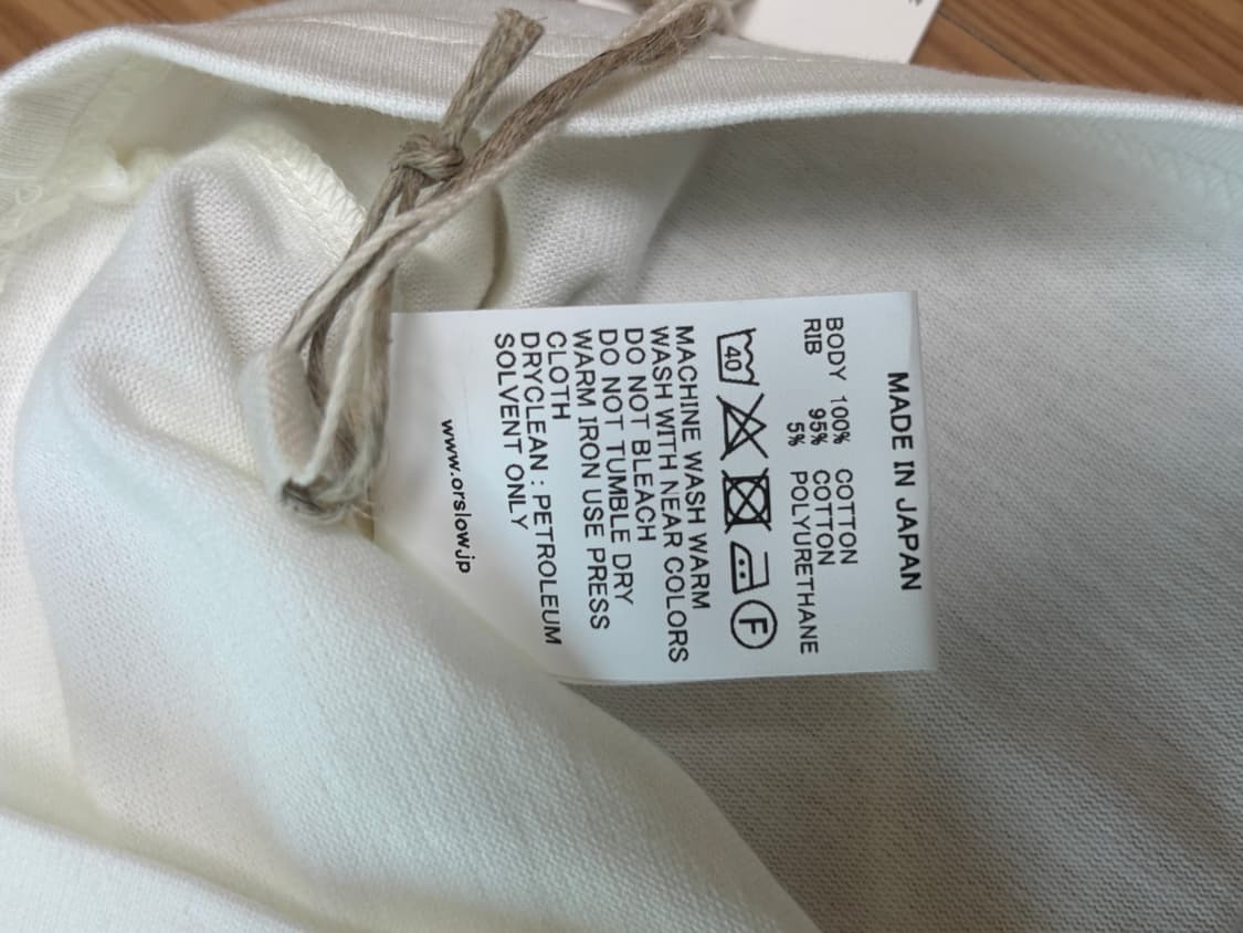 [새상품] 오어슬로우 포켓 반팔 티셔츠 화이트 상품이미지7