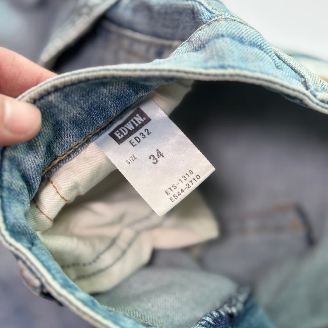 에드윈(EDWIN) 데미지 페인트 데님팬츠 상품이미지5