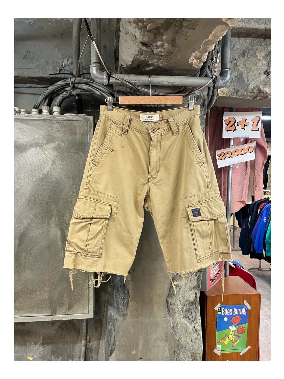 리바이스 카고 하프 팬츠 베이지 W28 L30 #csz3381 상품이미지1