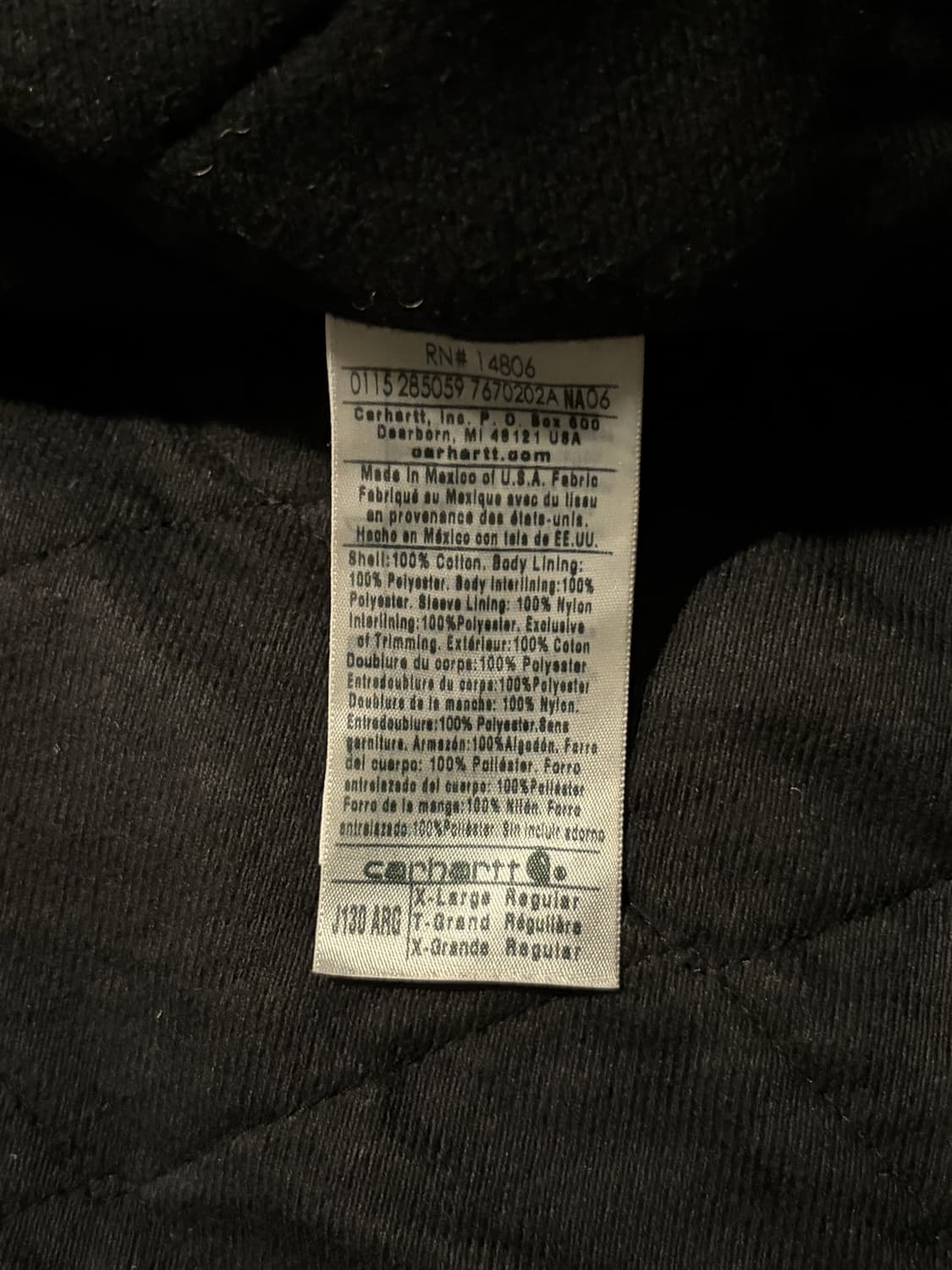 칼하트 액티브 J130 ARG XL/R 상품이미지6