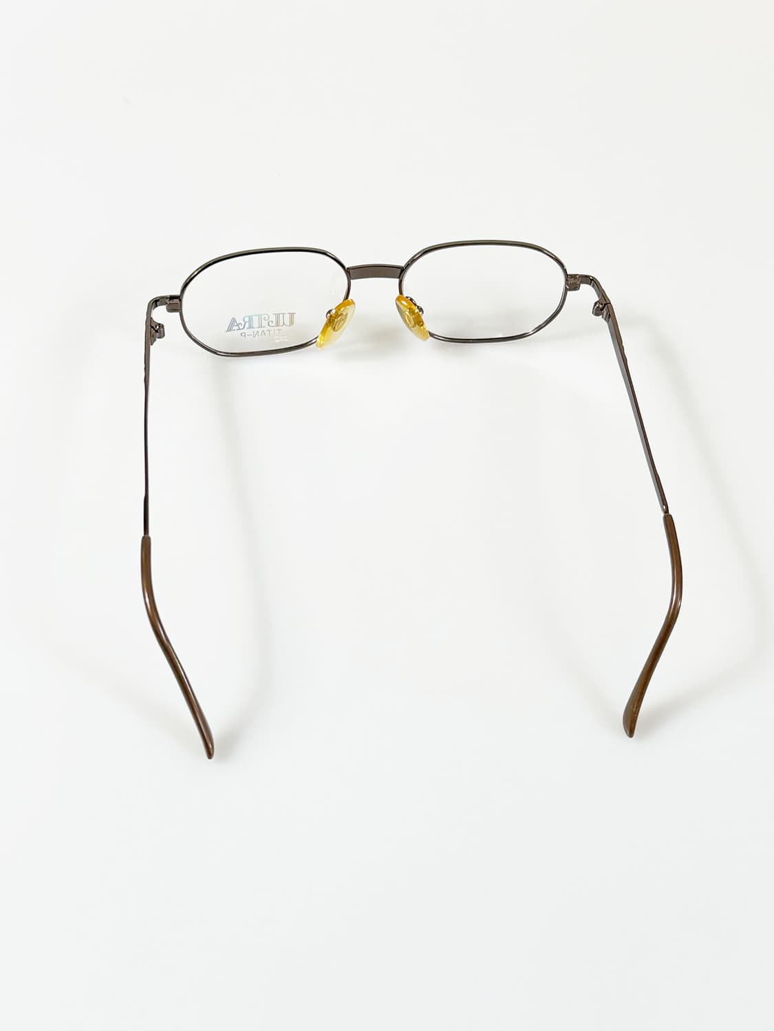 90s ULTRA 건메탈 골드 티타늄 슬림스퀘어 빈티지 안경 상품이미지6