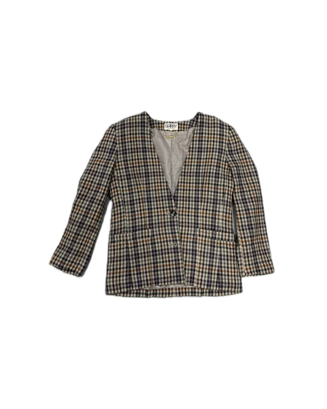 스테리 산요 체크 모 자켓  상품이미지1