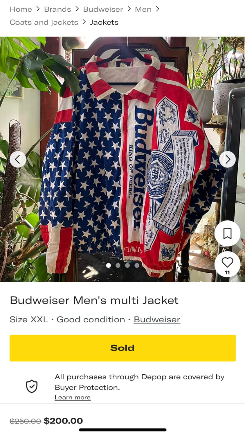 🌊USA budweiser 성조기  jacket 상품이미지7