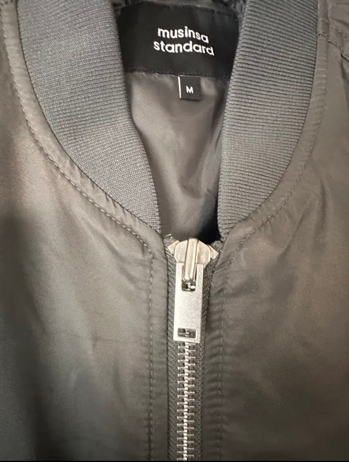 M) 무신사 스탠다드 ma-1 보머 자켓 - 다크 그레이 상품이미지4