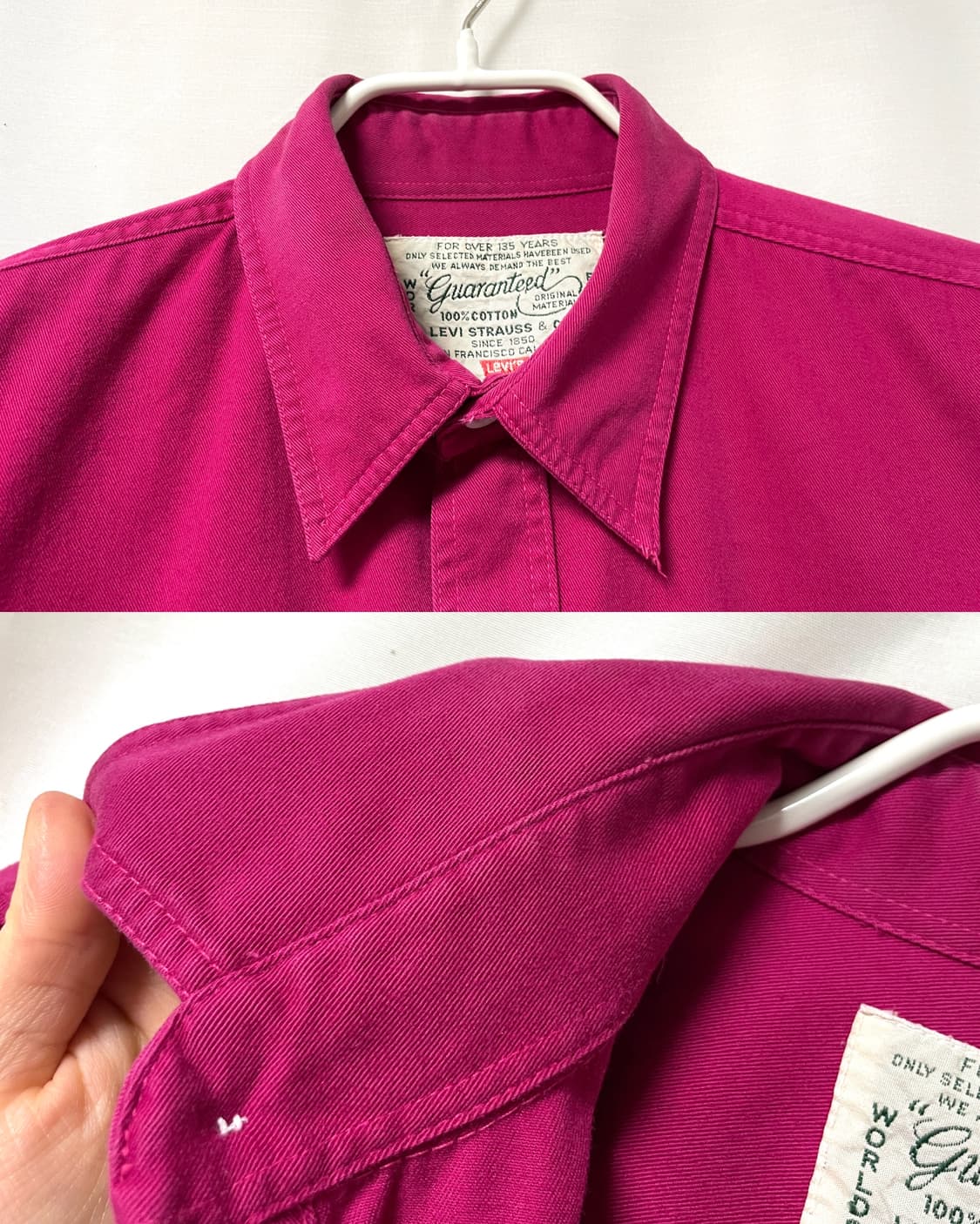 리바이스 부드러운 코튼 워크셔츠 L _ 마젠타 상품이미지8