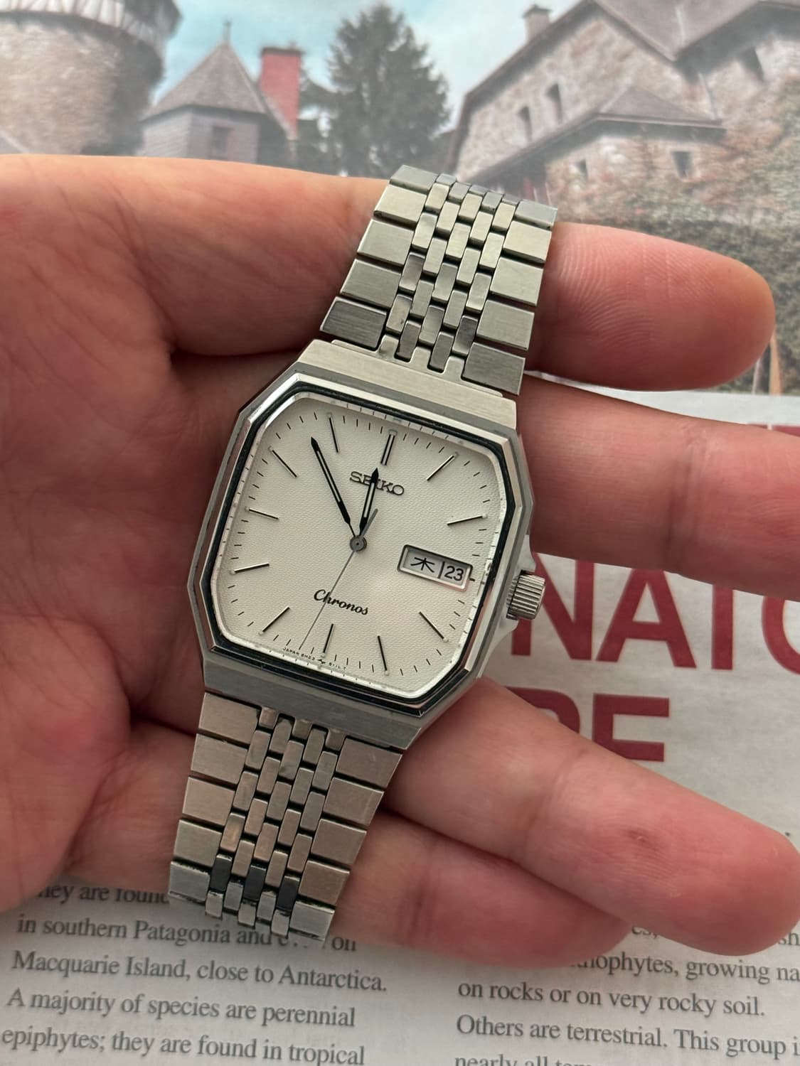 Seiko 세이코 Chronos 스퀘어 데이-데이트 상품이미지3