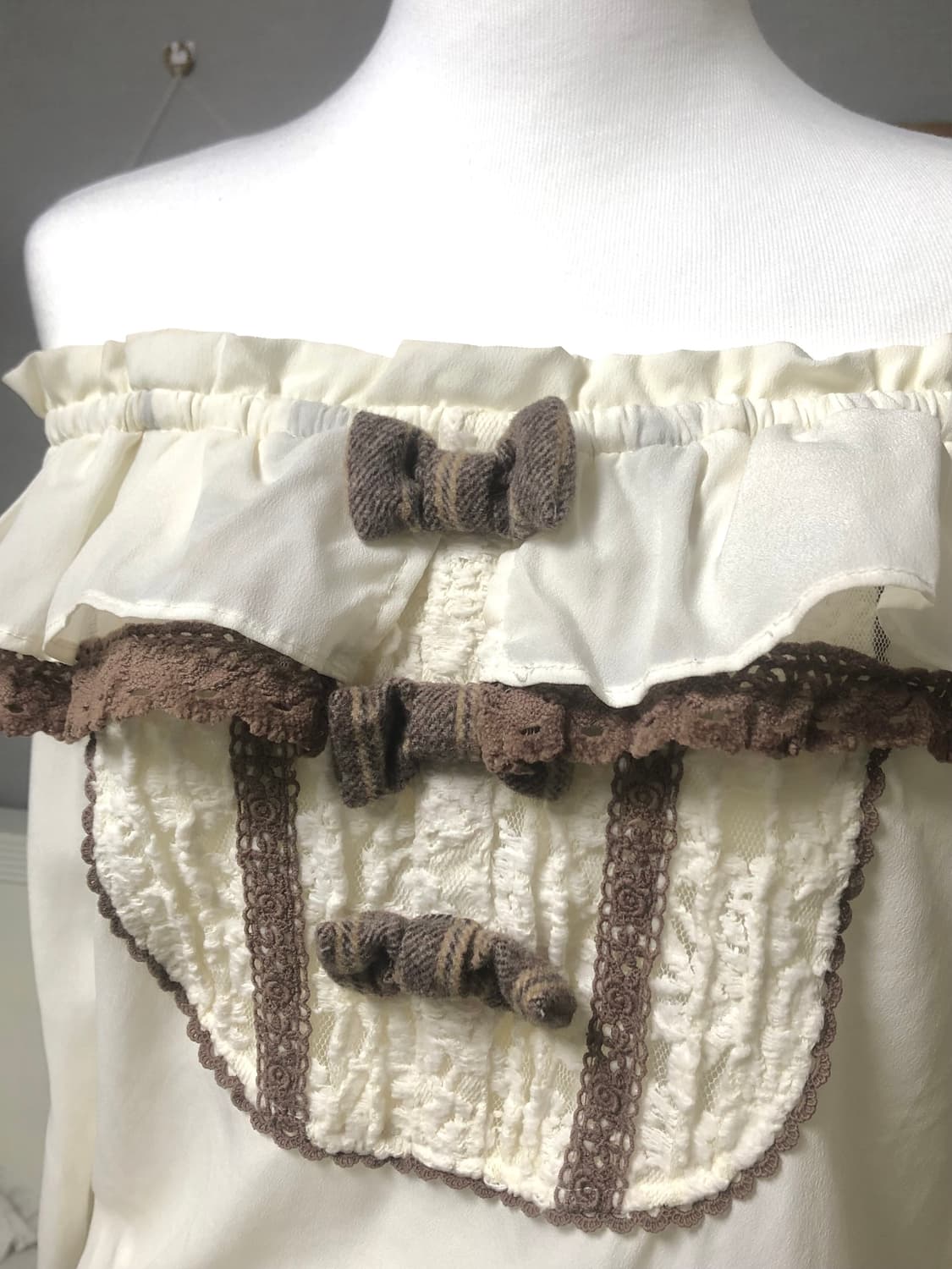 리즈리사 라떼갸루 히메갸루 오프숄더 블라우스 짜잔씨 일본빈티지 상품이미지2