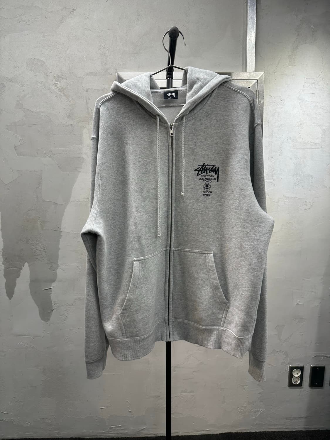 스투시 월드투어 후드집업 L  상품이미지1