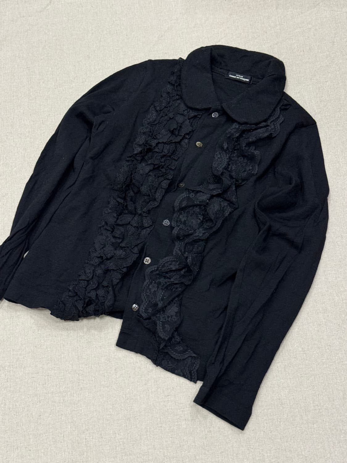 꼼데가르송 00s 프릴 울 셔츠 가디건 상품이미지5