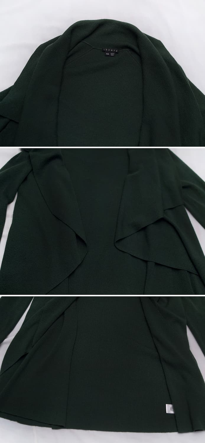 띠어리 (Theory) 딥그린 케이프숄 울 가디건 (M / 55-66) 상품이미지4