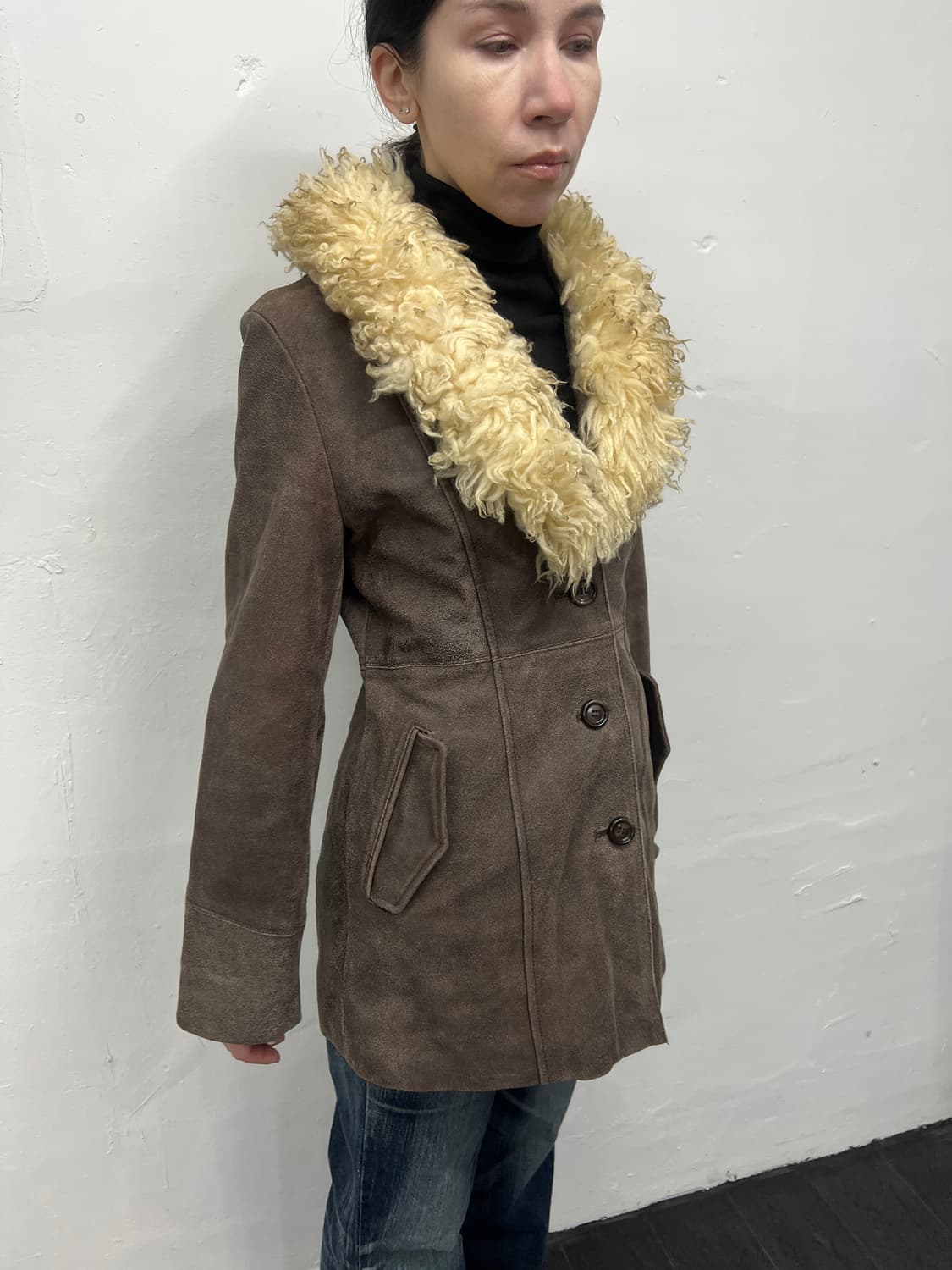 빈티지 퍼&레더 코트 상품이미지2