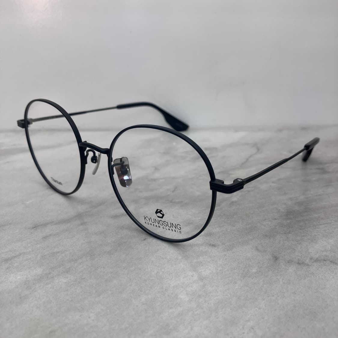 D03 경성 京城 1981 무광 블랙 라운드 메탈테 안경 상품이미지7