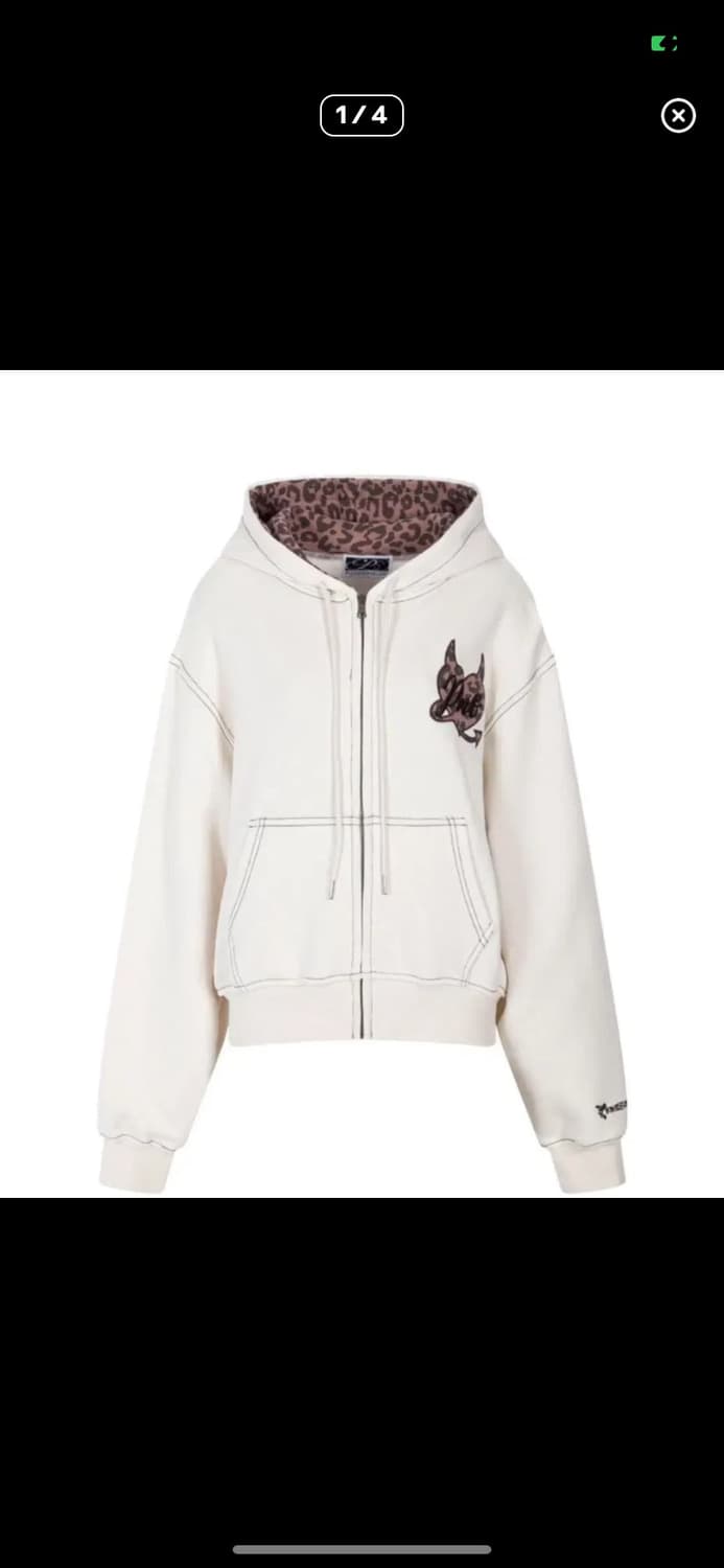 플리즈노팔로우 레오파드 후드집업 상품이미지1