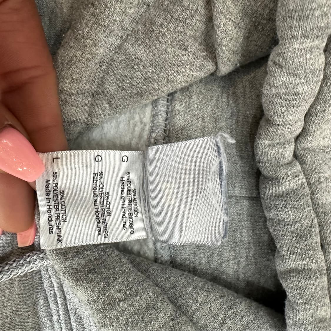 빈티지 미시간 스펠아웃 퓰오버 그레이 후드티L 상품이미지5