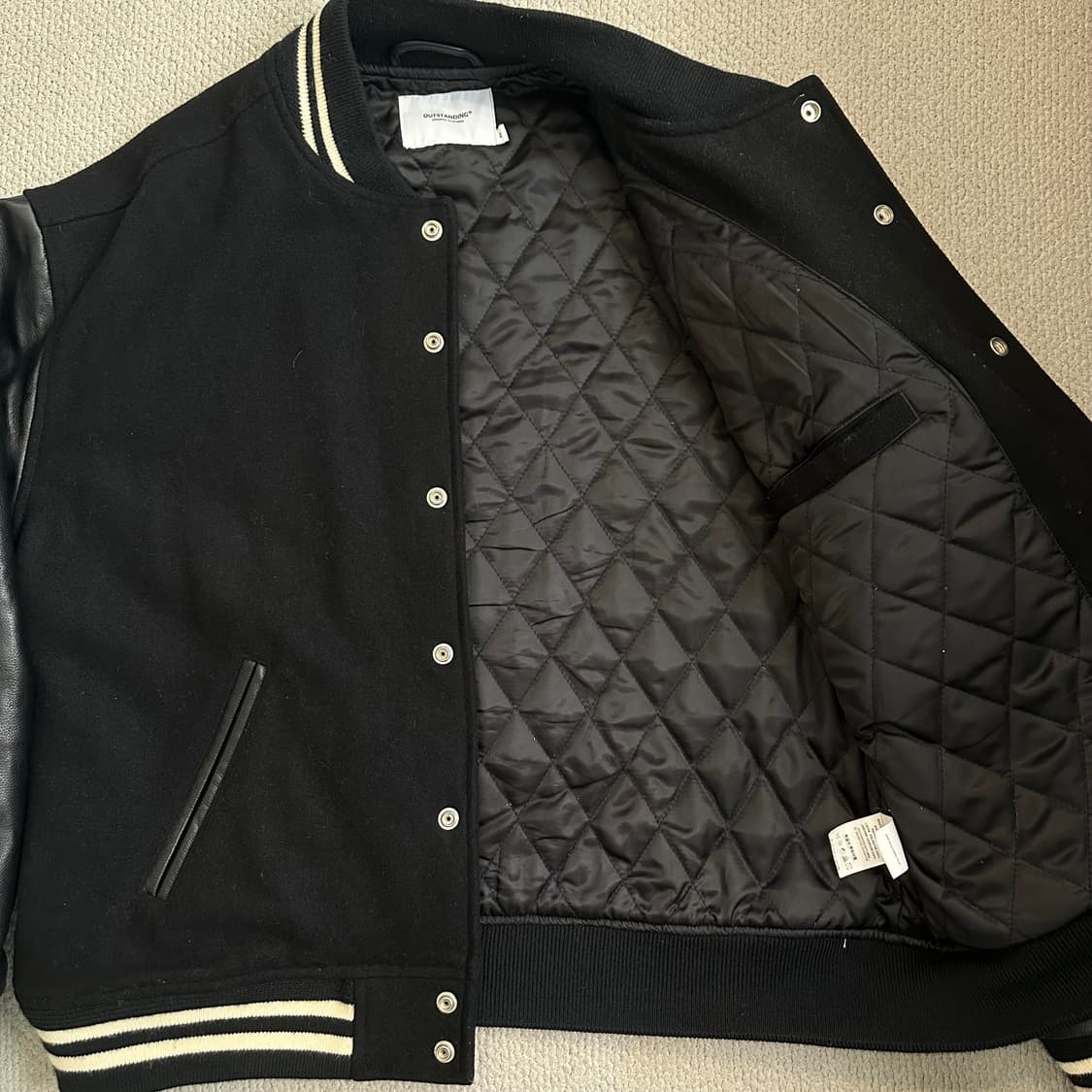 아웃스탠딩 (Outstanding)카우레더 바시티 자켓 3 상품이미지6