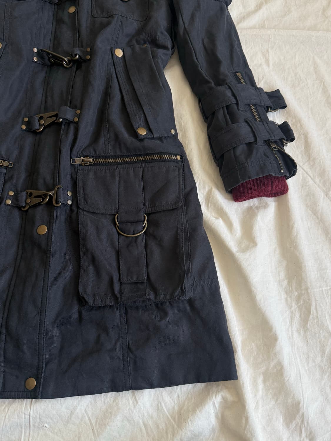 Y2k 네이비 야상 코트 상품이미지3