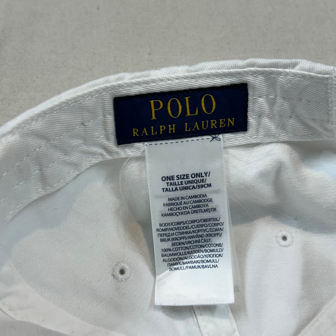 Free) 폴로 랄프로렌 화이트 볼캡 모자 상품이미지7