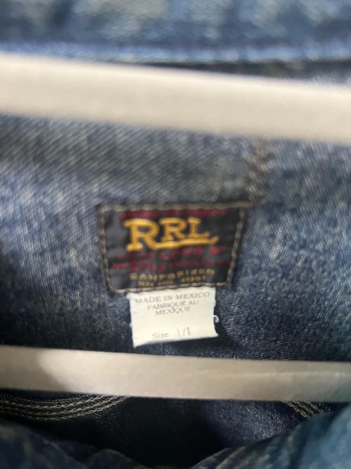 더블알엘 rrl 레이튼 데님자켓 L 상품이미지5