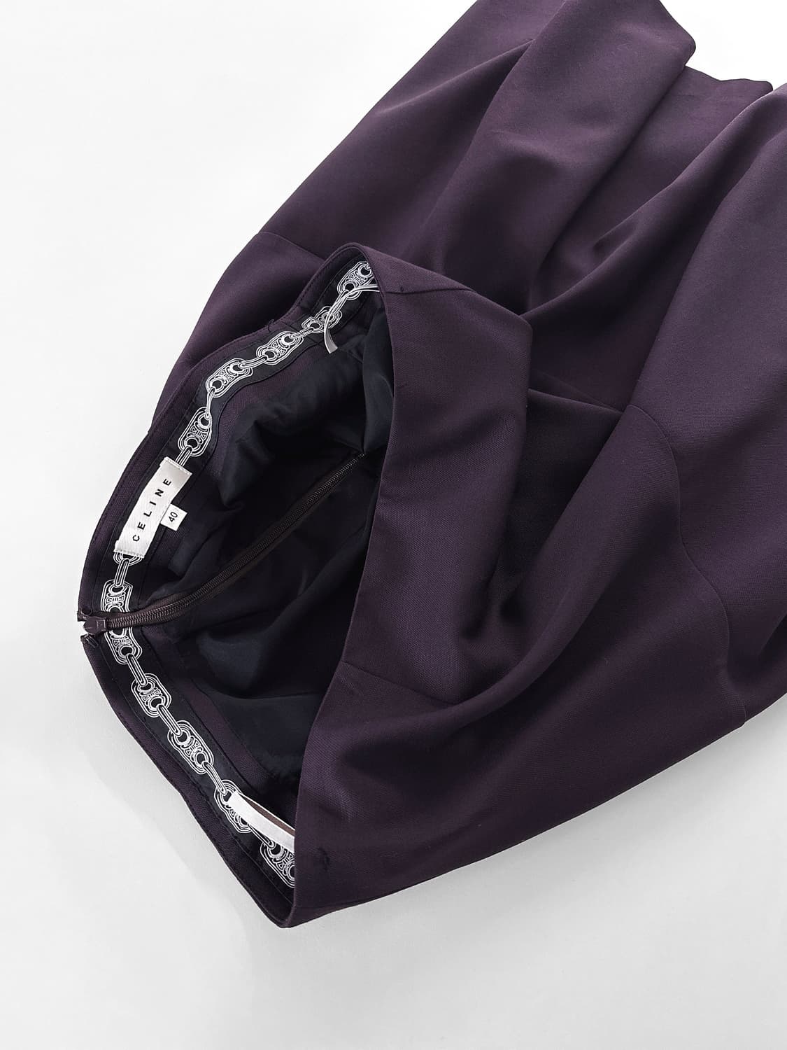 00s 빈티지 셀린느 플레어 울 스커트 상품이미지1