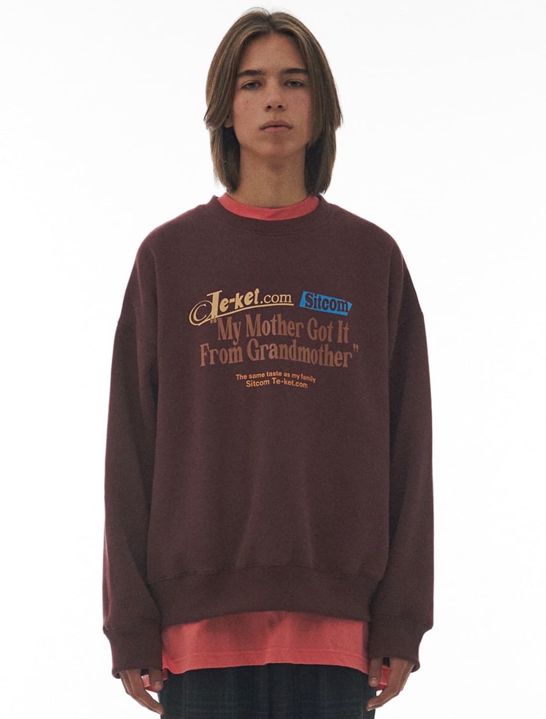 TEKET 테켓 맨투맨 버건디 SIZE L 상품이미지2