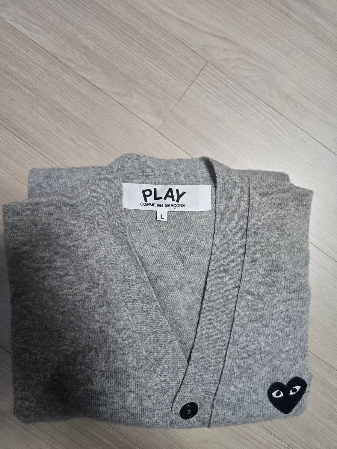 꼼데가르송 플레이 가디건 그레이 L 상품이미지1