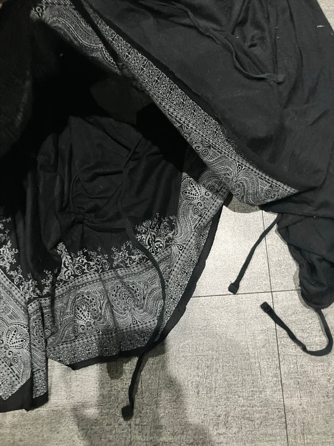 일본빈티지 핀터깔y2k 보헤미안펑크 레이어드 미디스커트 상품이미지3