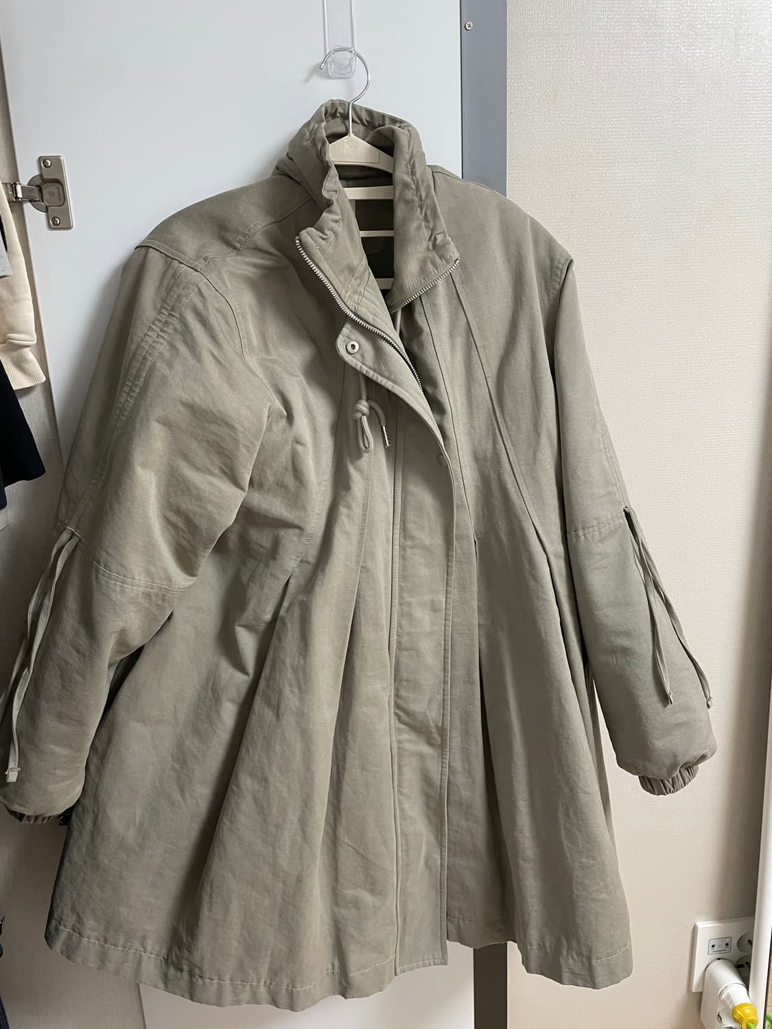 타입서비스 Pleated Fleece Long Jumper Gray 상품이미지4