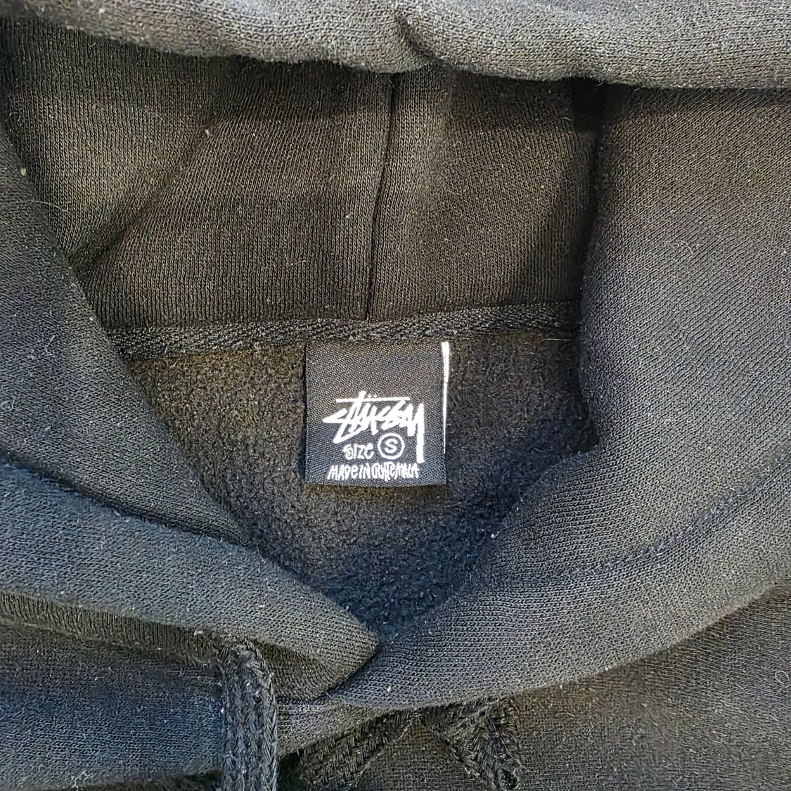 [S]스투시 베이직 로고 블랙 후드 상품이미지4