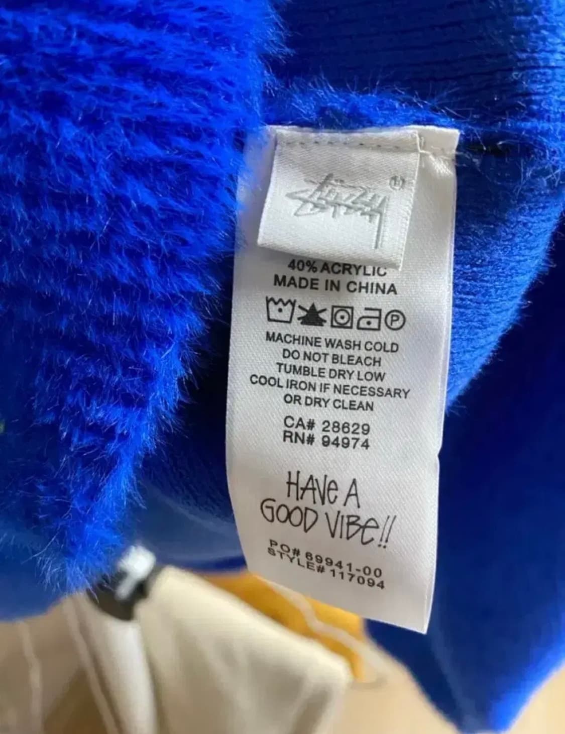 스투시 쉐기 가디건 로얄블루 상품이미지3