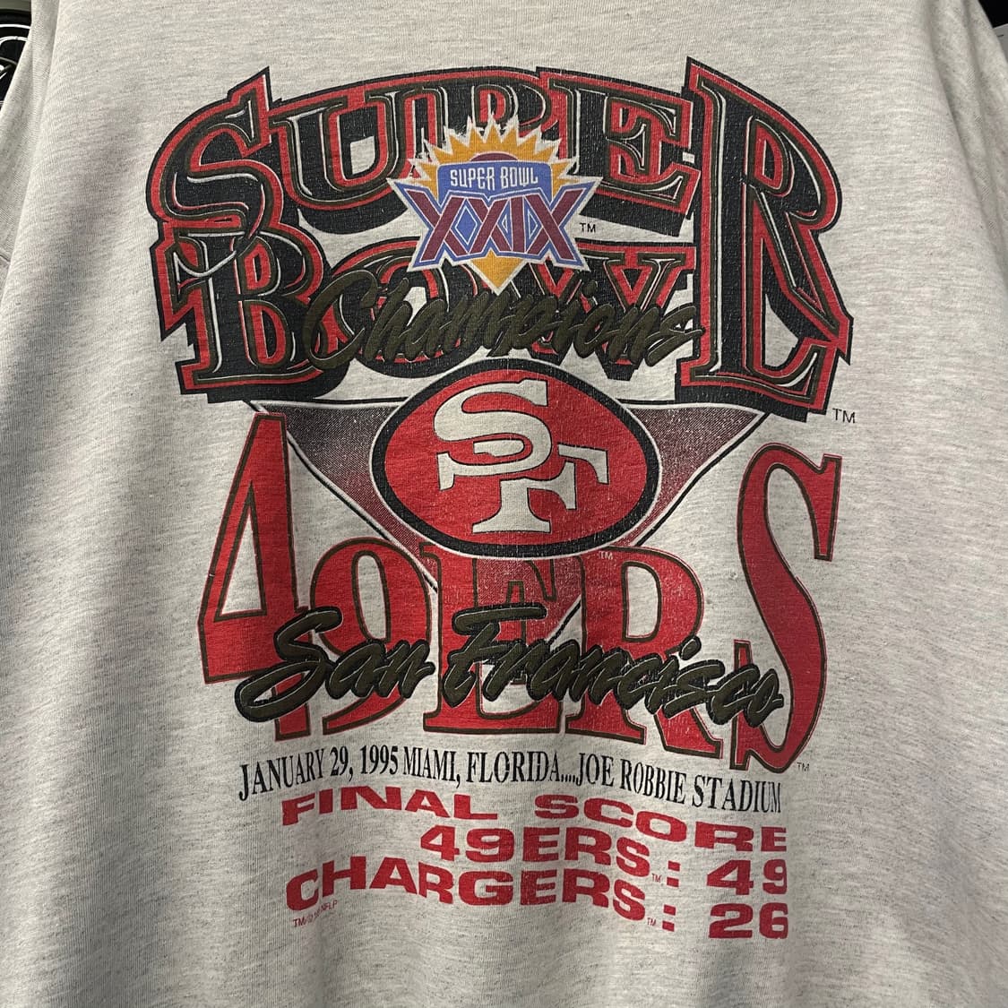 1995 샌프란시스코 포티 나이너스 슈퍼볼29 크루넥 맨투맨 N115 상품이미지3