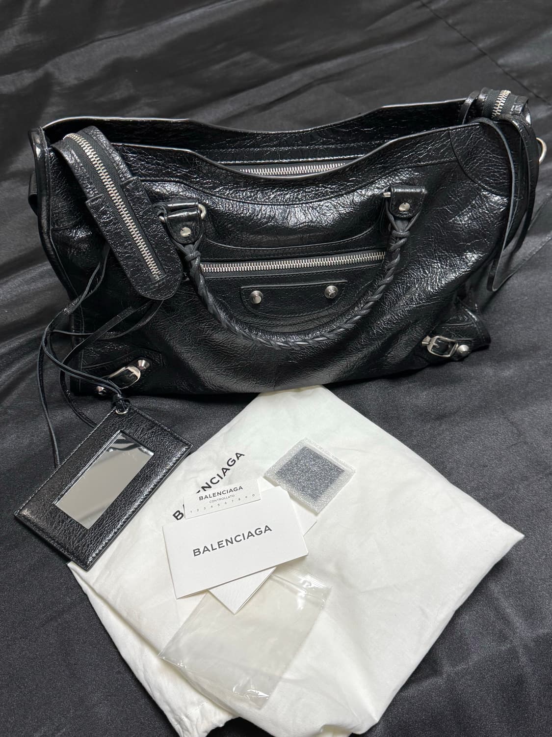 발렌시아가 모터백 은장 미디움 새상품급 레어빈티지 상품이미지1