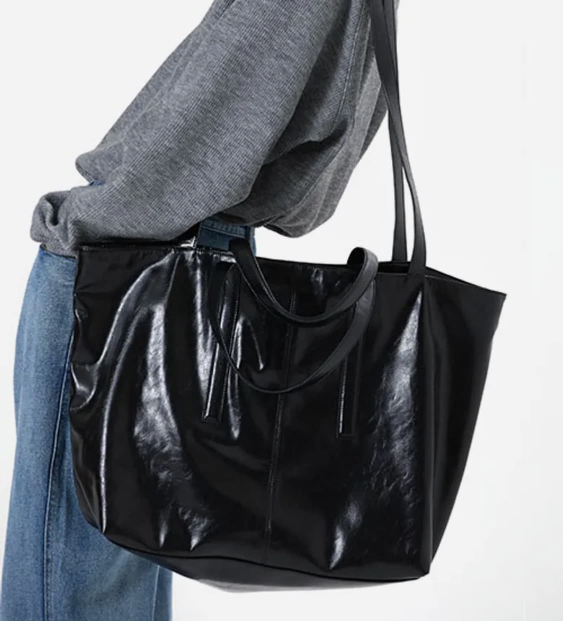 밈더워드로브 크랙레더 빅토드백 상품이미지1