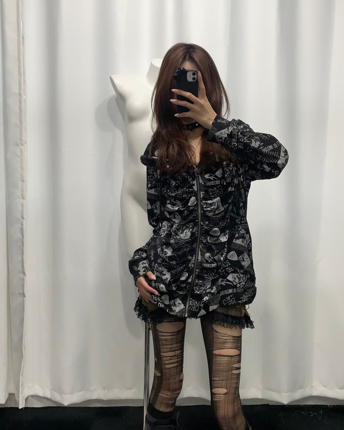 🎸블랙&그레이 프린팅 후디🎸 상품이미지3