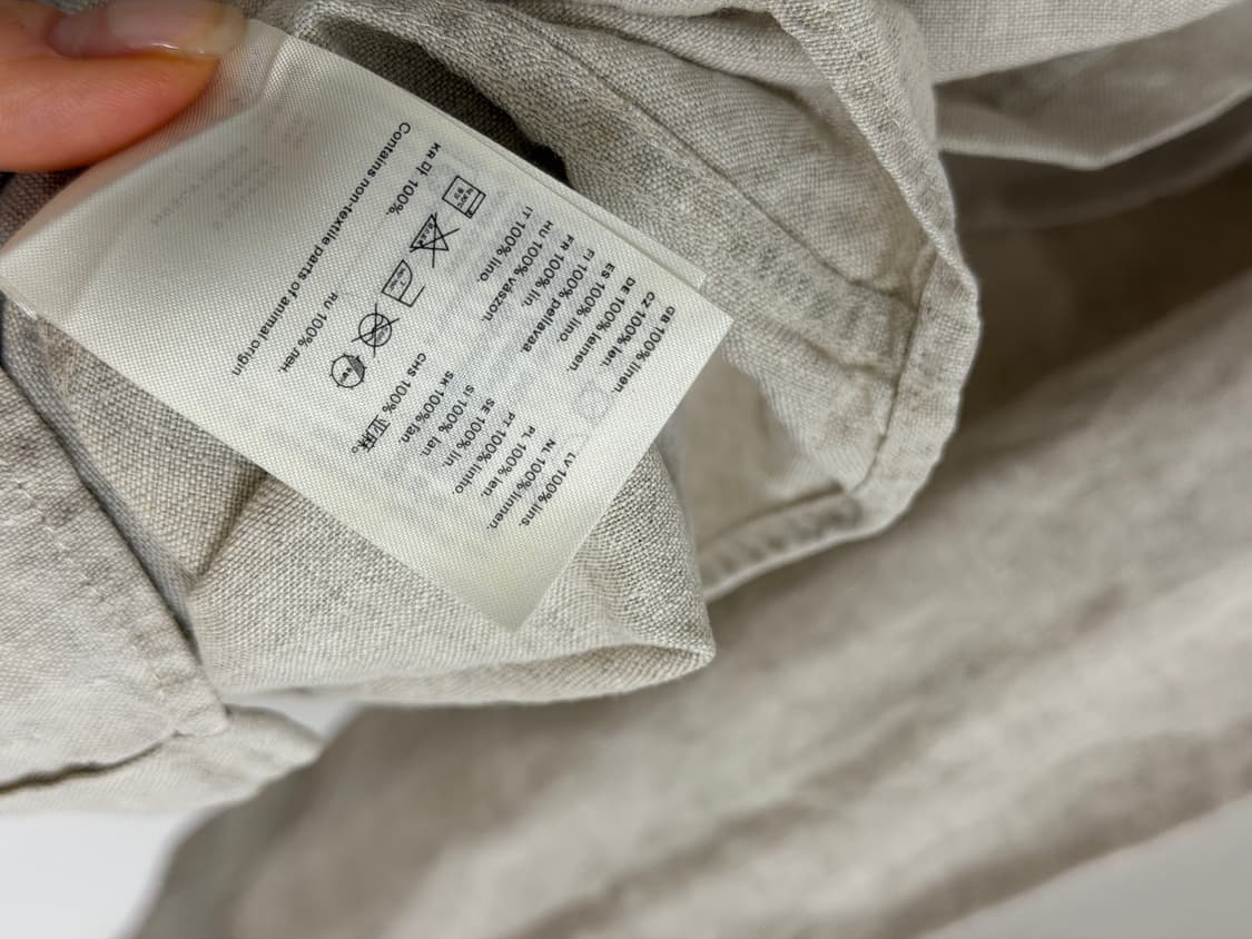 아르켓 남성 린넨 셔츠 베이지 52사이즈 상품이미지5