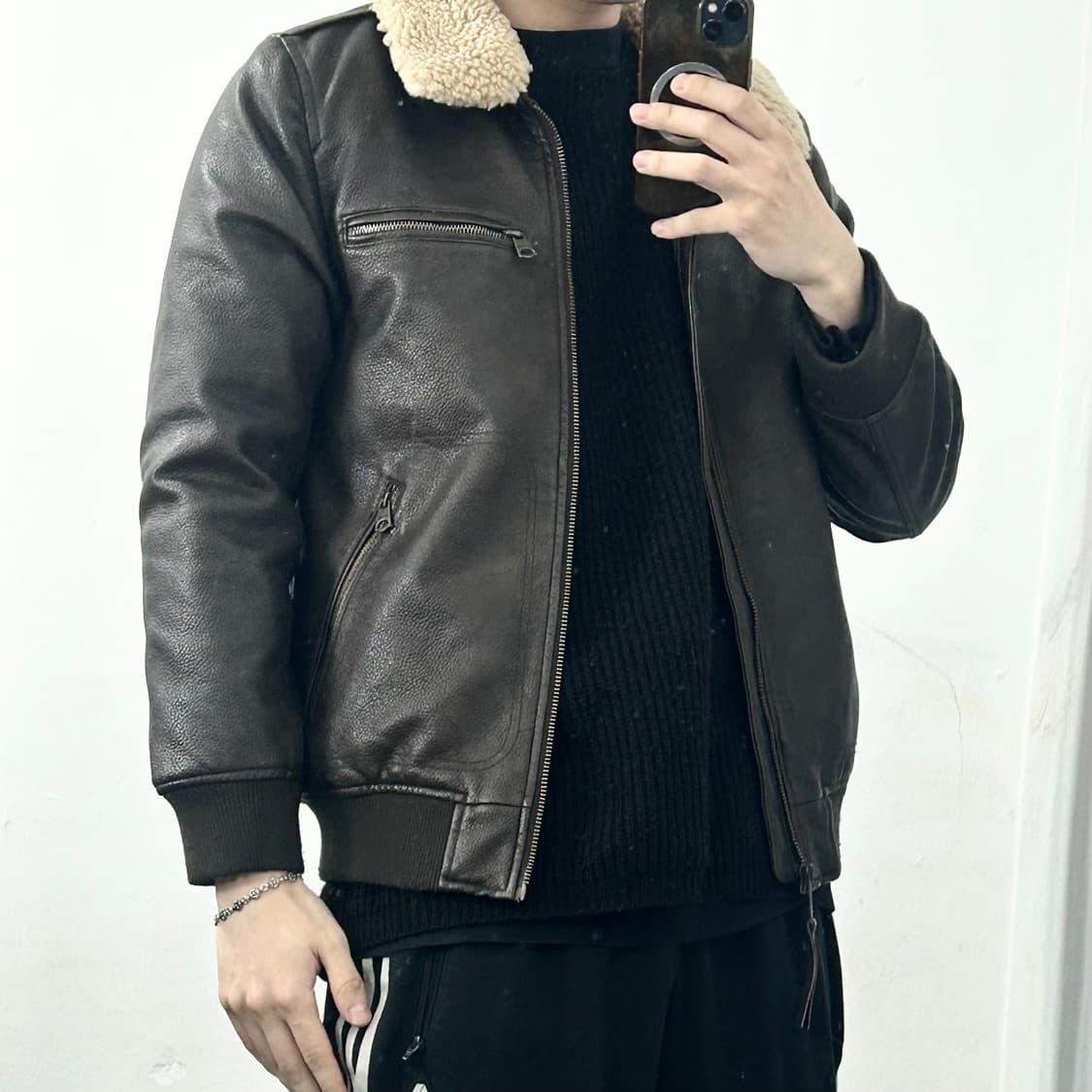 리바이스 레더 쉐르파 자켓 상품이미지2