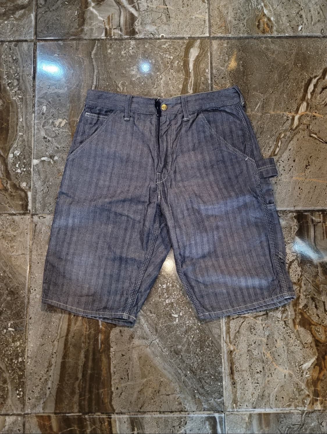 리얼맥코이 헤링본 카펜터 하프팬츠 상품이미지2