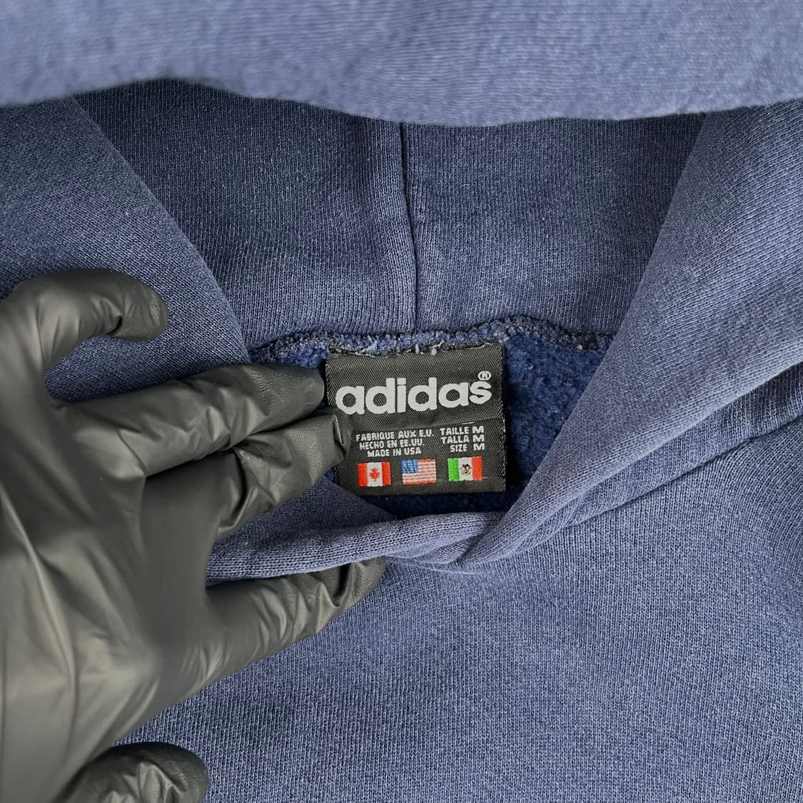 빈티지 아디다스 빅자수로고 후드 네이 상품이미지7