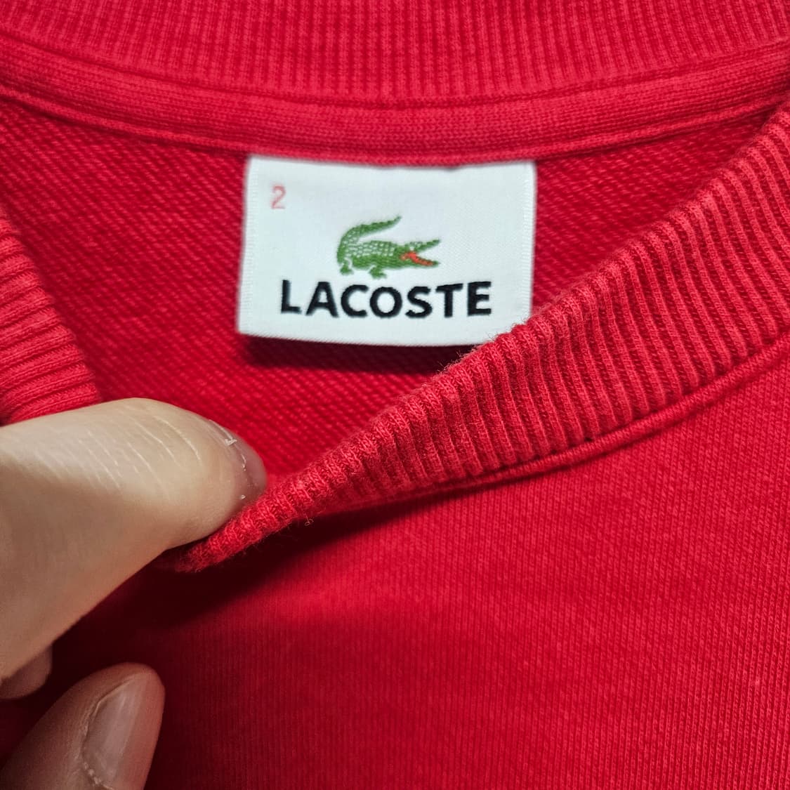 90 라코스테 빅로고 맨투맨 티셔츠 상품이미지3