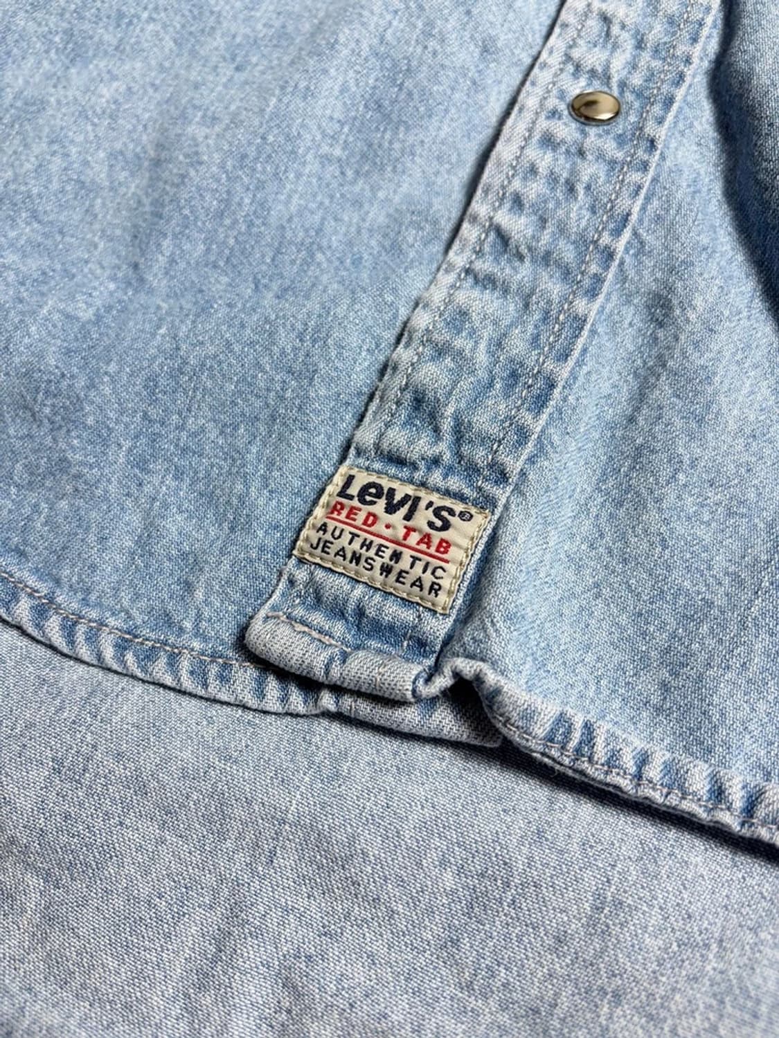 리바이스 00's 더블 포켓 웨스턴 데님 반팔 셔츠 R2120 상품이미지4